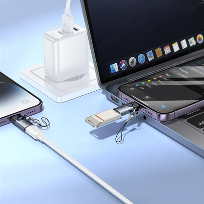 USB-C - Lightning adapter za prenos podataka i punjenje HOCO UA46A, siva