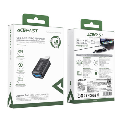 Adaptor OTG USB-C - USB-A Acefast J1, Crni