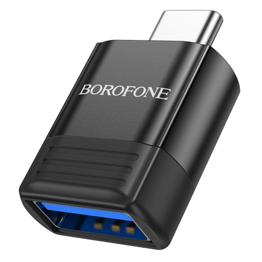 OTG USB-C - USB-A adapter Borofone BV18, Crna