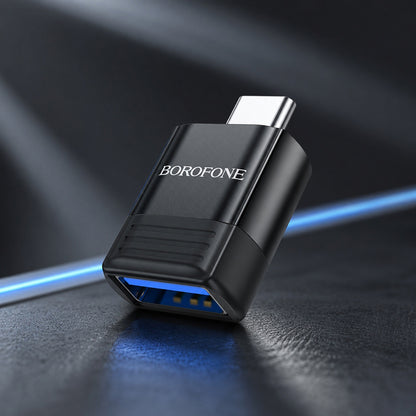 OTG USB-C - USB-A adapter Borofone BV18, Crna