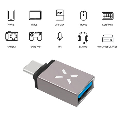 Adaptor OTG USB-C - USB-A Fixed, Sivi