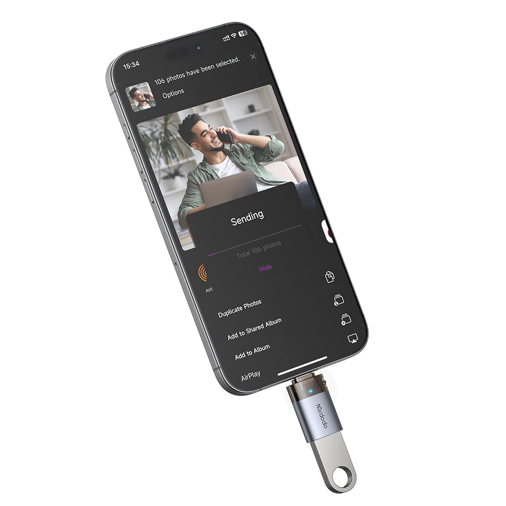 Adaptor OTG USB-C - USB-A McDodo OT-7400, Crni