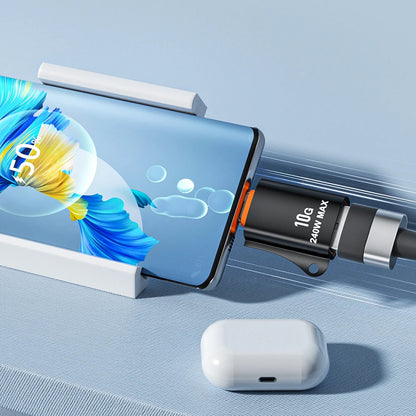 Adaptor OTG USB-C - USB-A Techsuit A1 HyperPort, Crni Narandžasti