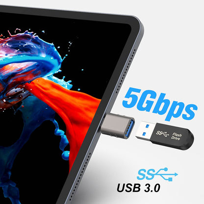 Adaptor OTG USB-C - USB-A Techsuit A10 SlateVolt, Sivi