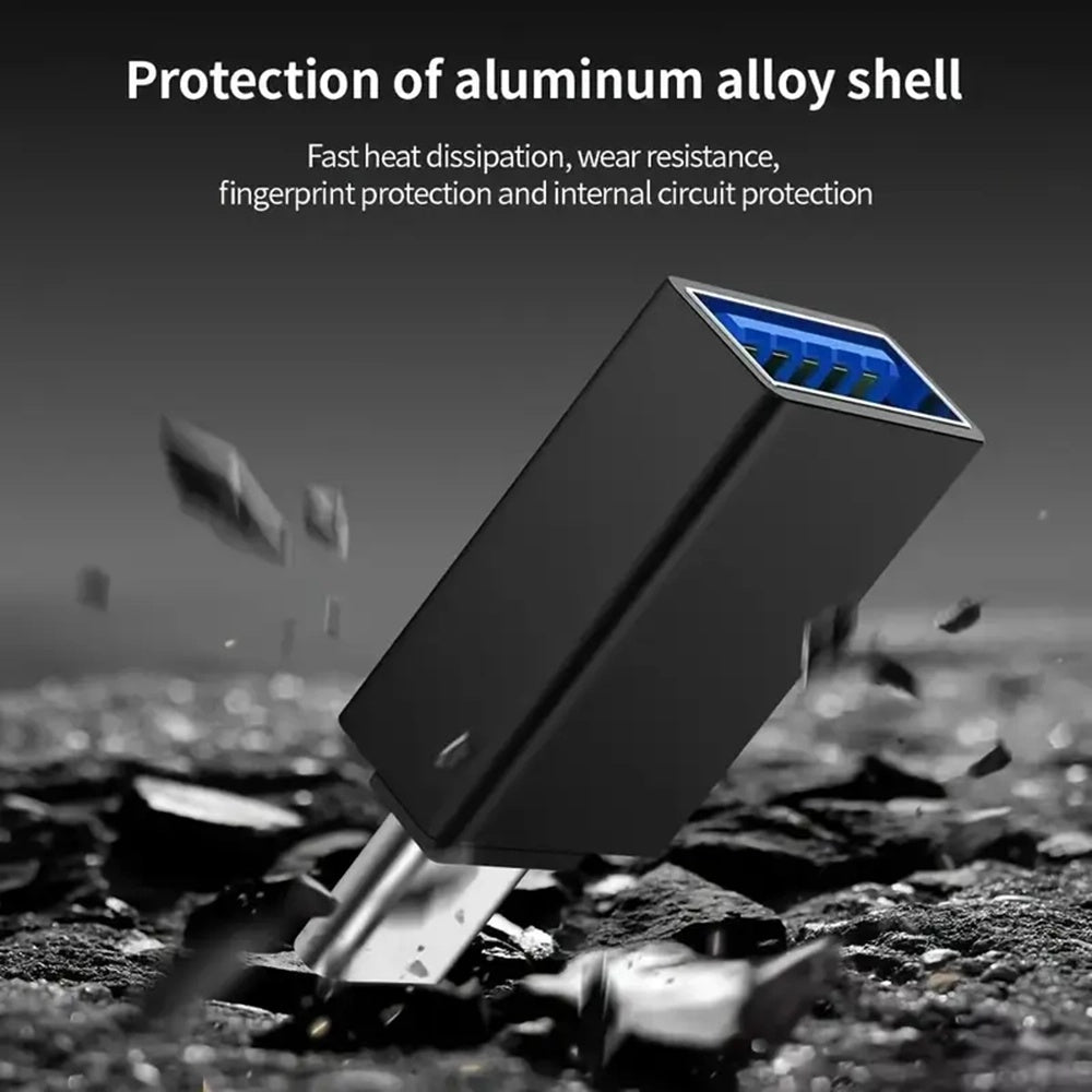 Adaptor OTG USB-C - USB-A Techsuit A14 AluCoreX, Crni