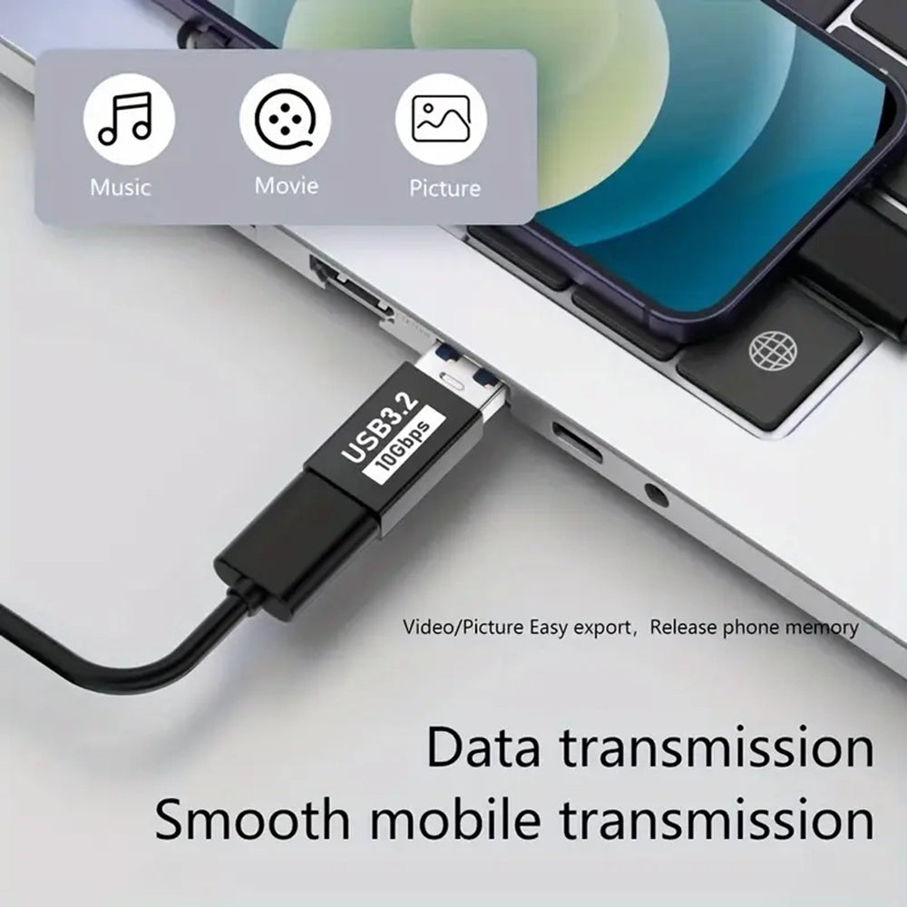 Adaptor OTG USB-C - USB-A Techsuit A14 AluCoreX, Crni