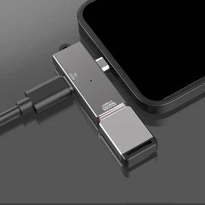 Adaptor OTG USB-C - USB-A Techsuit A21, Sivi