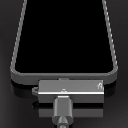 Adaptor OTG USB-C - USB-A Techsuit A21, Sivi