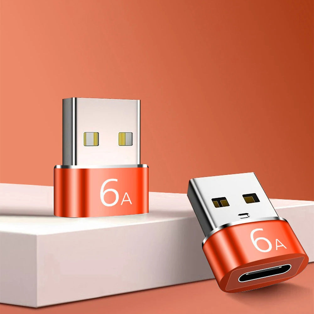 Adapter za podatke i punjenje USB-C - USB-A Techsuit A4 HyperPort, Crno-Narandžasti
