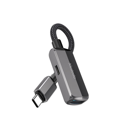Adaptor OTG USB-C - USB-A / USB-C McDodo CA-2830, Sivi