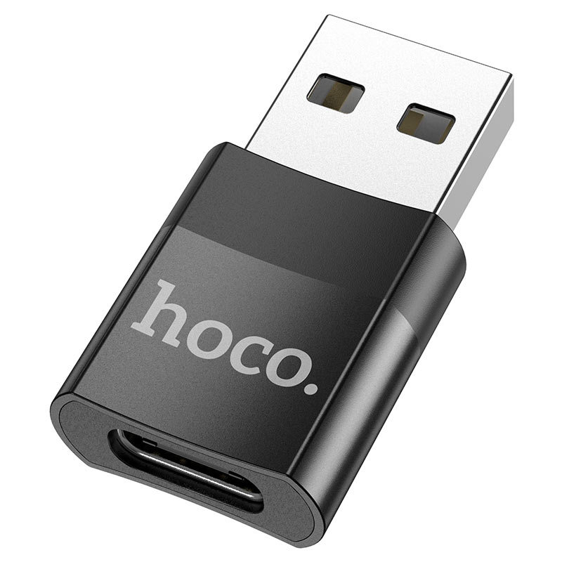 Adapter za Prijenos Podataka i Punjenje USB-C - USB-A HOCO UA17, Crni