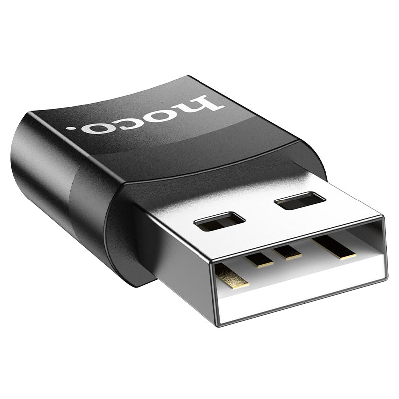 Adapter za Prijenos Podataka i Punjenje USB-C - USB-A HOCO UA17, Crni