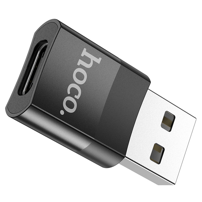 Adapter za Prijenos Podataka i Punjenje USB-C - USB-A HOCO UA17, Crni