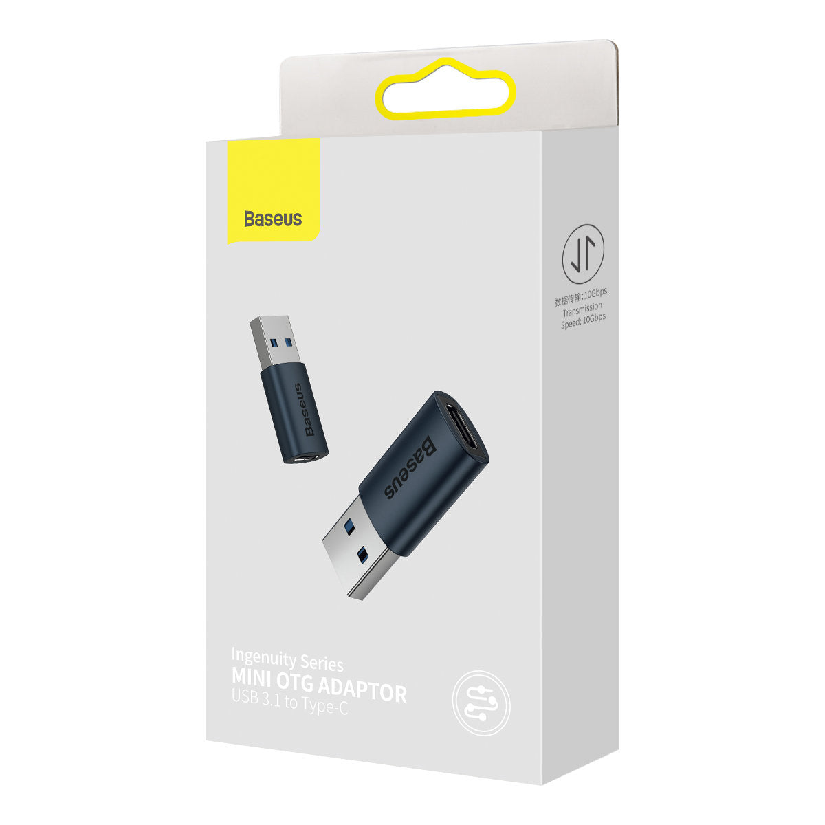 Adapter za prenos podataka i punjenje USB-C - USB-A Baseus Ingenuity, Plavi ZJJQ000103