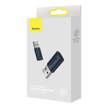 Adapter za prenos podataka i punjenje USB-C - USB-A Baseus Ingenuity, Plavi ZJJQ000103