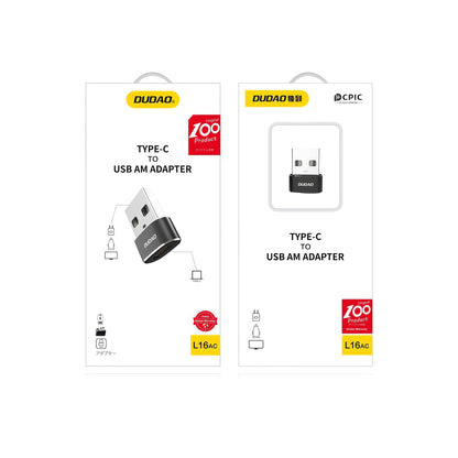 Adapter za Prenos Podataka i Punjenje USB-C - USB-A Dudao L16AC, Crni