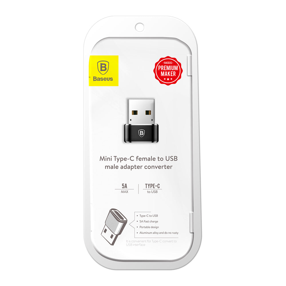 Adapter za prenos podataka i punjenje USB-C - USB-A Baseus, Crni CAAOTG-01