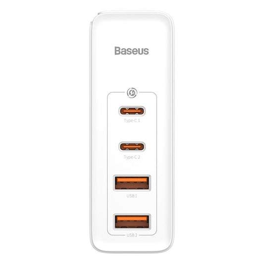 Network Charger Baseus GaN2 Pro, 100W, 3A, 2 x USB-A - 2 x USB-C, White CCGAN2P-L02