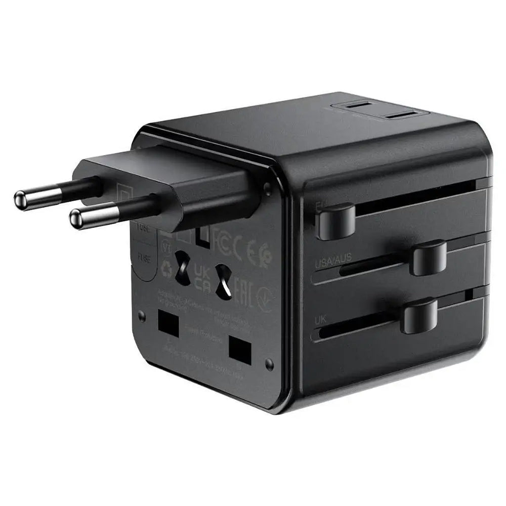 Acefast Z11 Travel mrežni adapter, crni