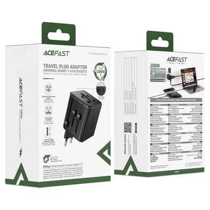 Acefast Z11 Travel mrežni adapter, crni