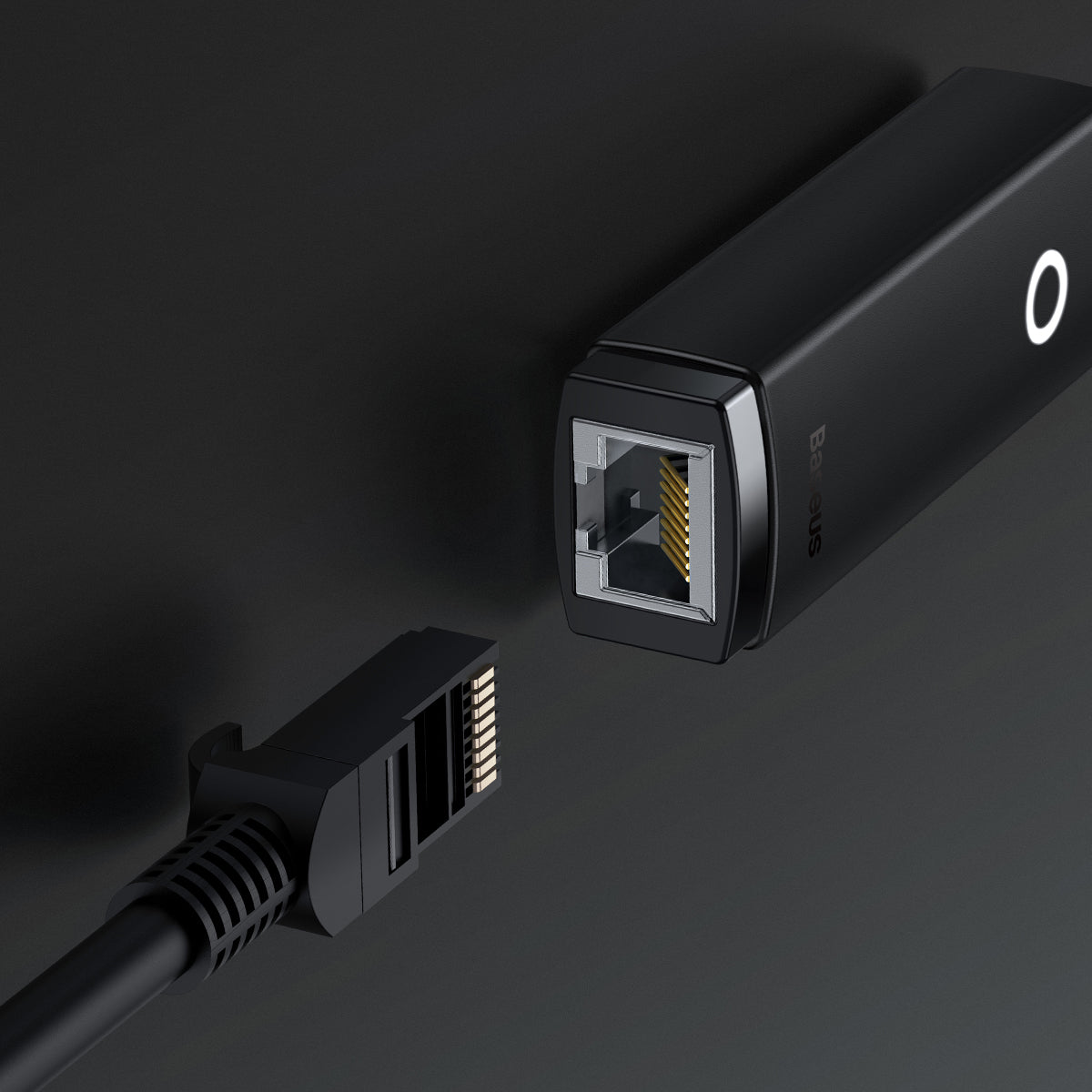Mrežna ploča Baseus Lite, USB-C - RJ45, Crna WKQX000301