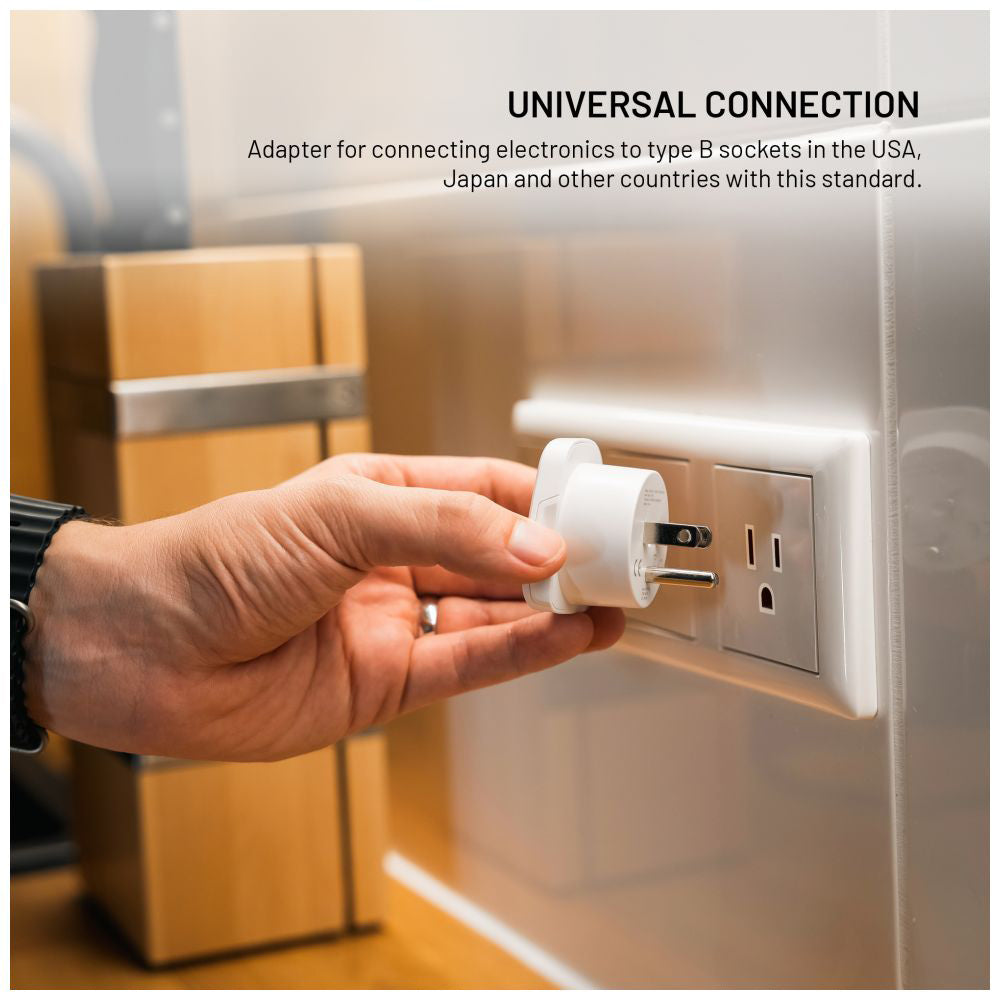 Adaptor Mreže Fixed EU / UK / USA - US, Beli