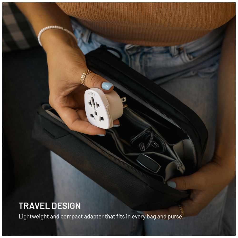 Adaptor Mreže Fixed EU / UK / USA - US, Beli