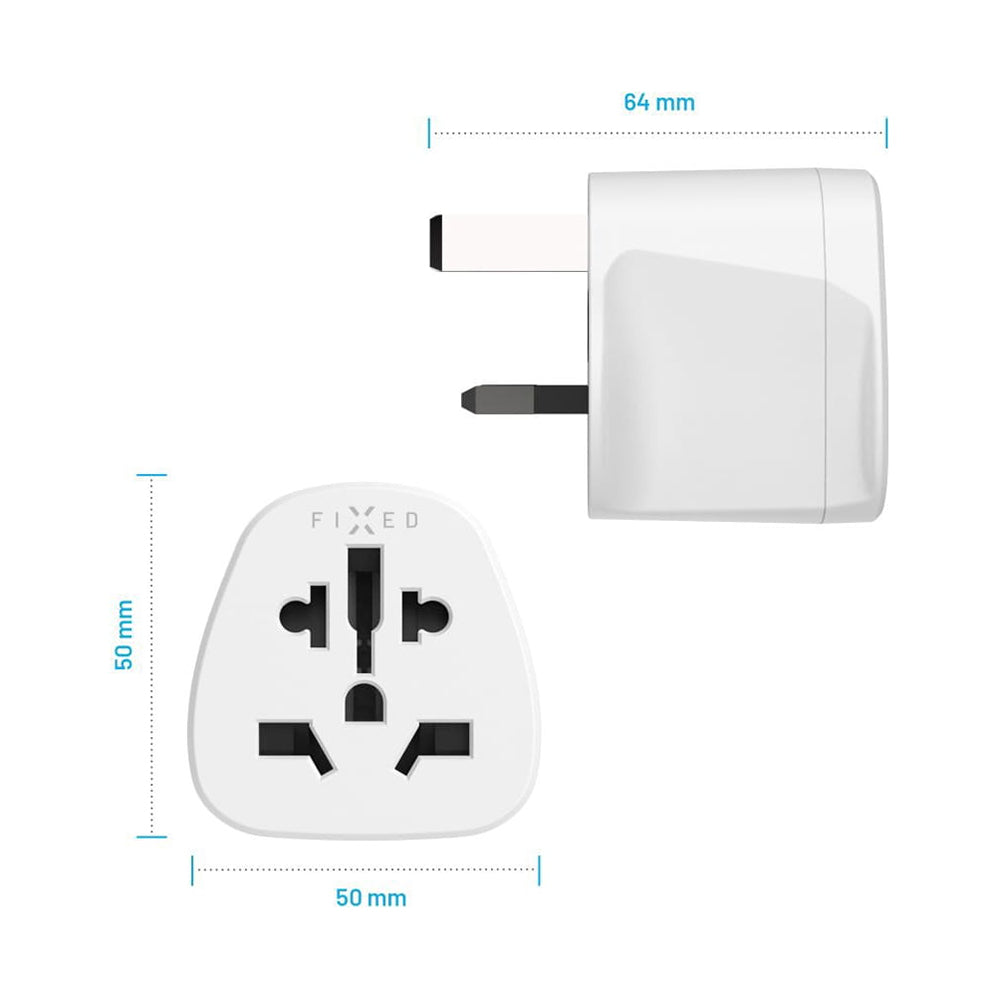 Adaptor Mreže Fixed EU / US / AUS - UK, Beli