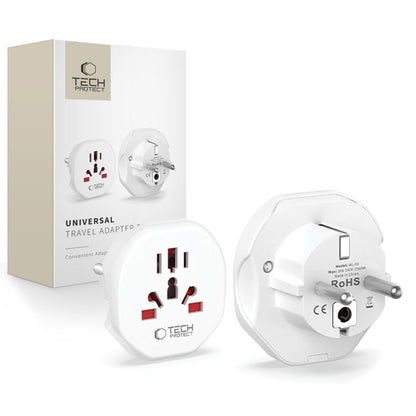 Adapter za mrežu Tech-Protect US / UK / AU / FI / CN - Europa, Bijeli