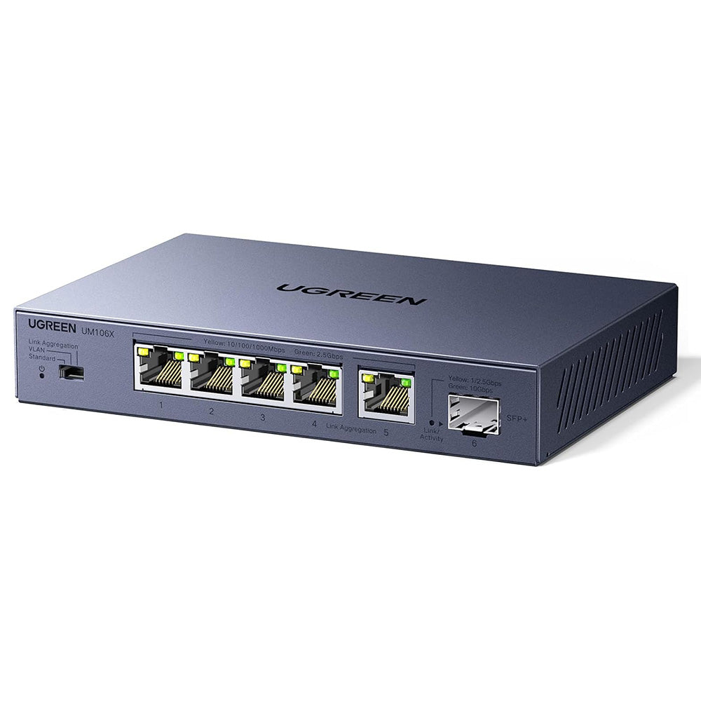 Mrežni prekidač UGREEN 35048EU, 5 x RJ45, Siva
