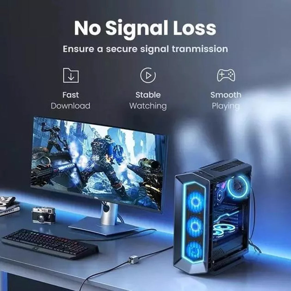 Adapter Mreže UGREEN NW261, RJ45 - RJ45, Crni