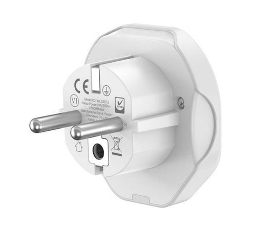 Adapter za mrežu XO Design WL23 US / UK / AU / FI / CN - Evropa, Beli