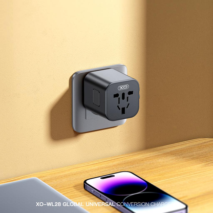 Adaptor mreže XO Design WL28 Travel US / UK / AU / CN / EU, Crni