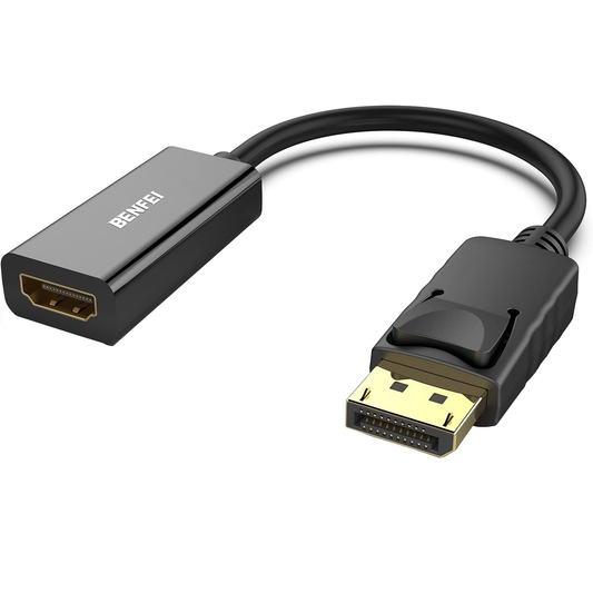 Video Adapter Benfei, DisplayPort - HDMI, 4K, Crna