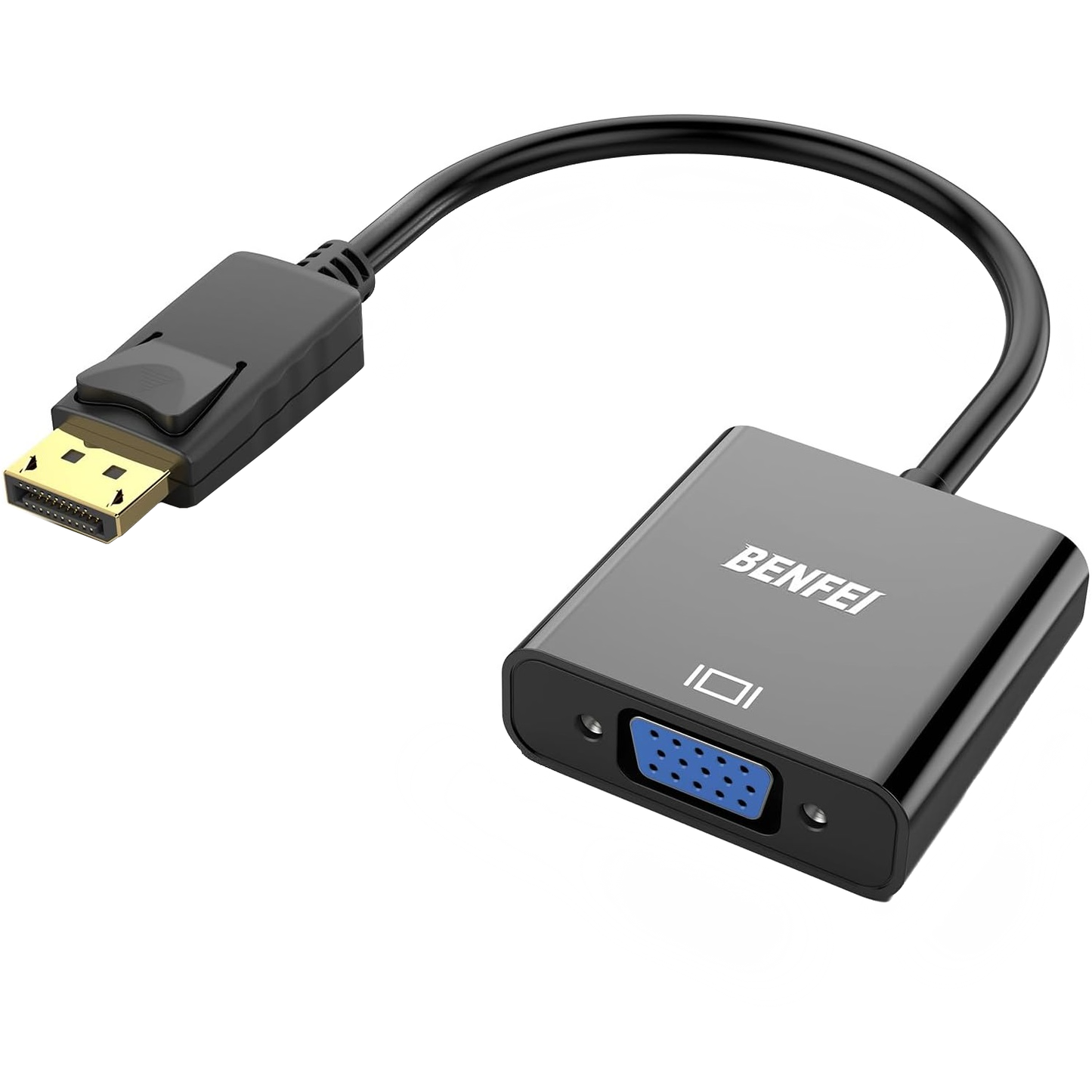 Benfei Video Adapter, DisplayPort - VGA, 1080P, Crna