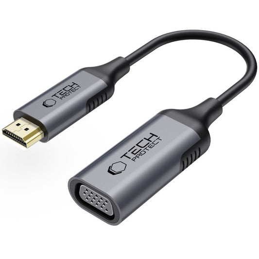 Video adapter Tech-Protect Ultraboost, VGA - HDMI, 1080P, Crni