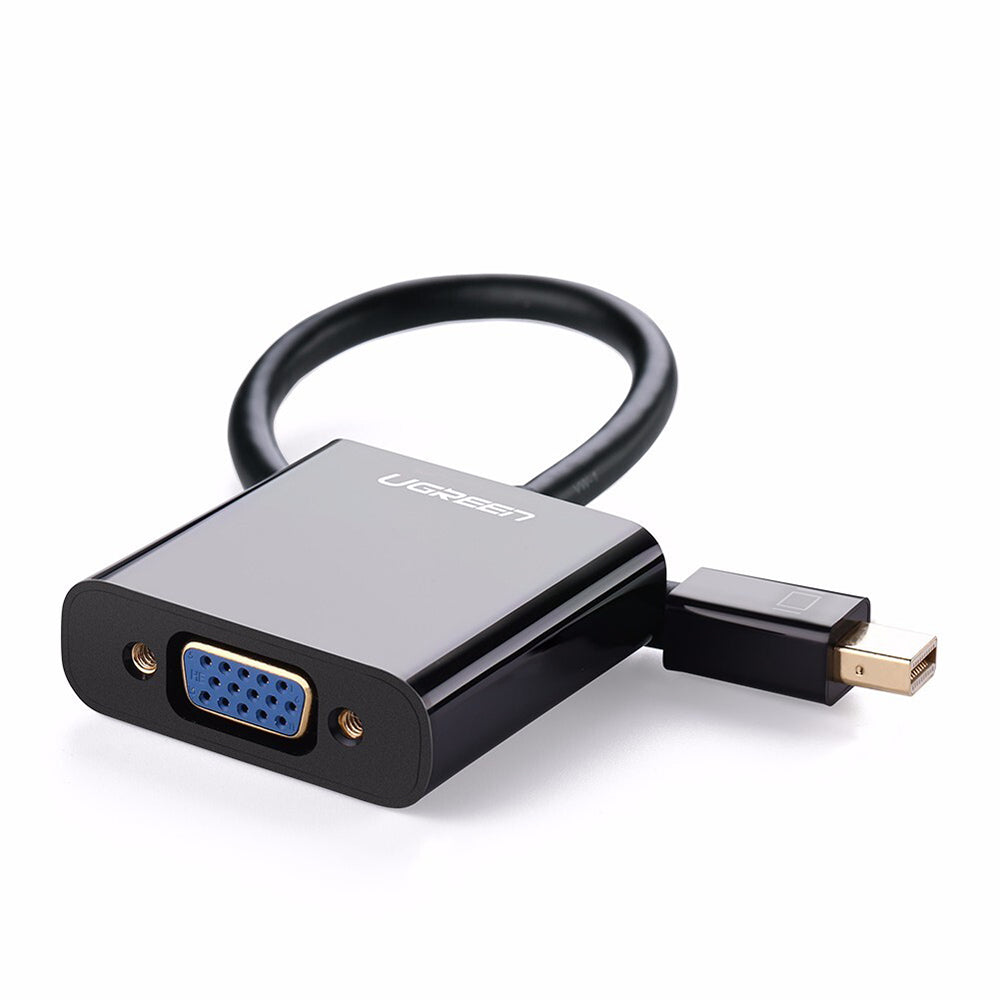 Adaptor Video UGREEN, MiniDisplayPort - VGA, 1080P, Crni