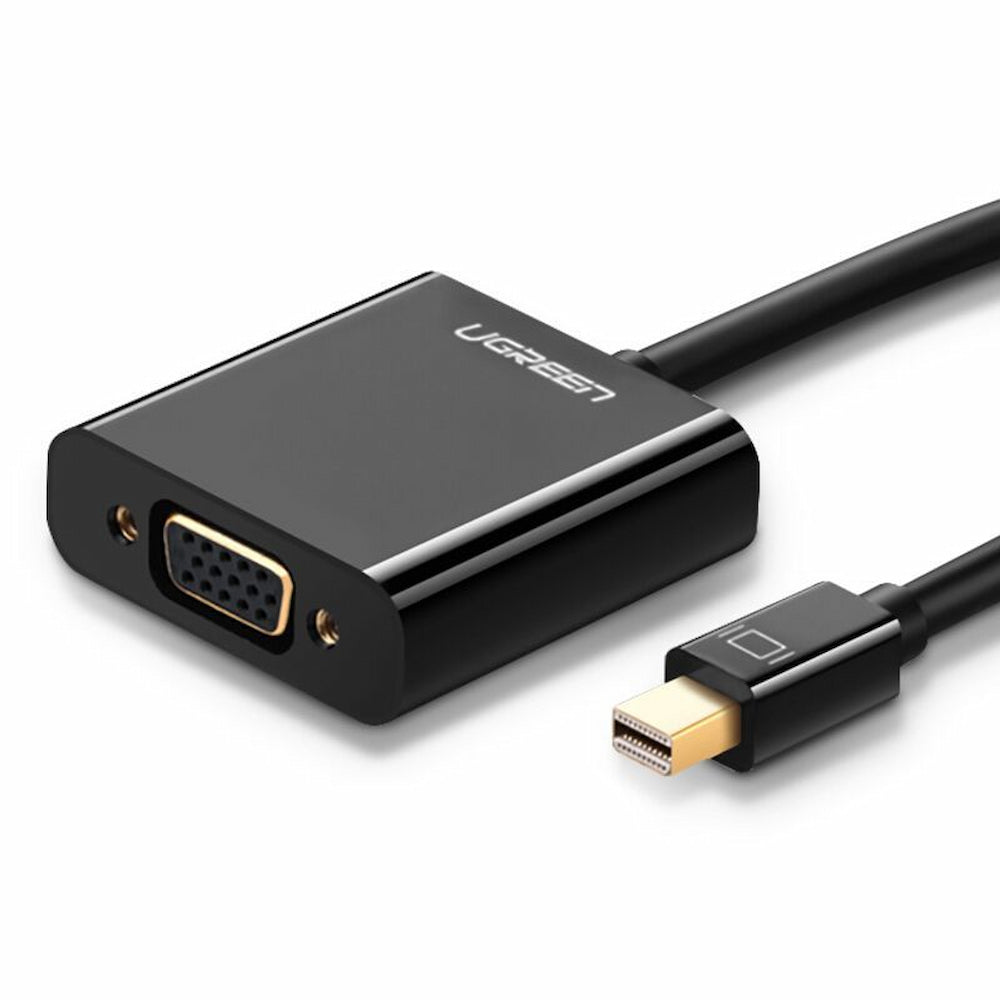 Adaptor Video UGREEN, MiniDisplayPort - VGA, 1080P, Crni