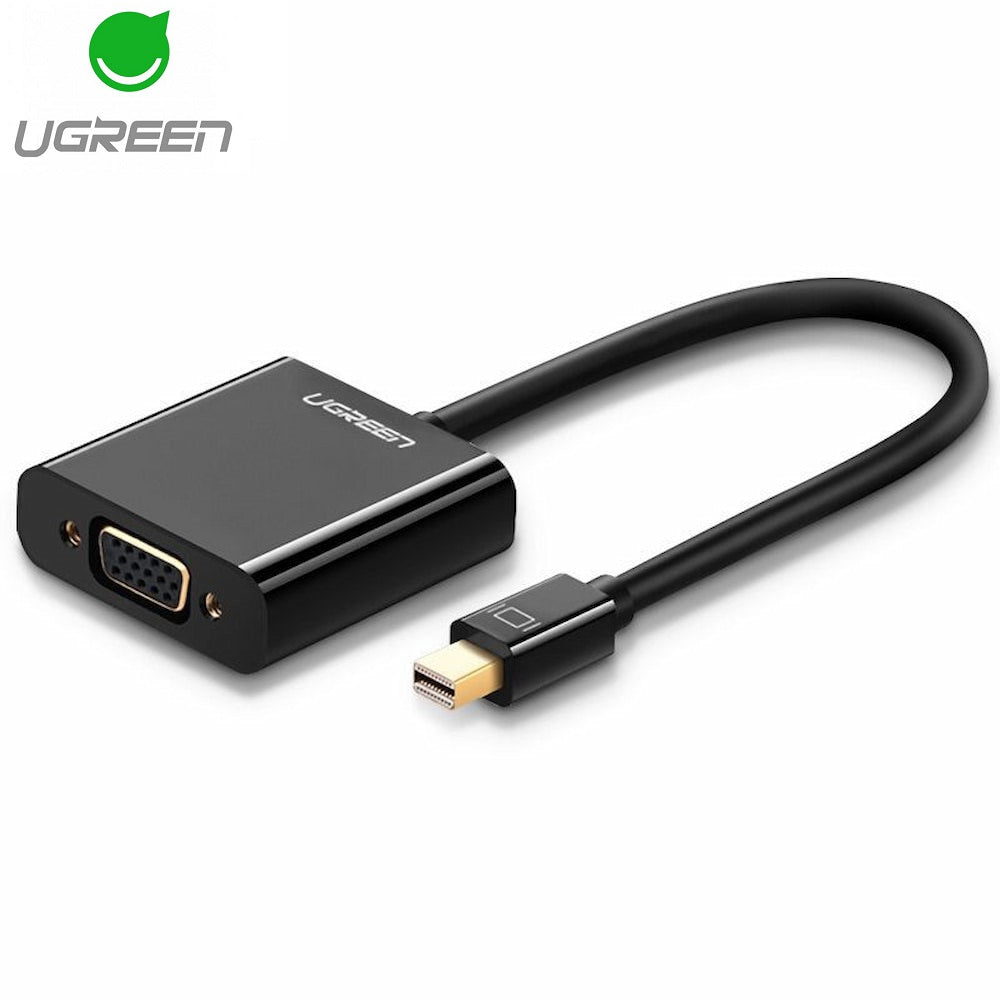 Adaptor Video UGREEN, MiniDisplayPort - VGA, 1080P, Crni