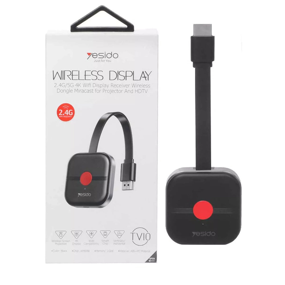 Adaptor Wireless Multimedia Yesido TV10, Crni