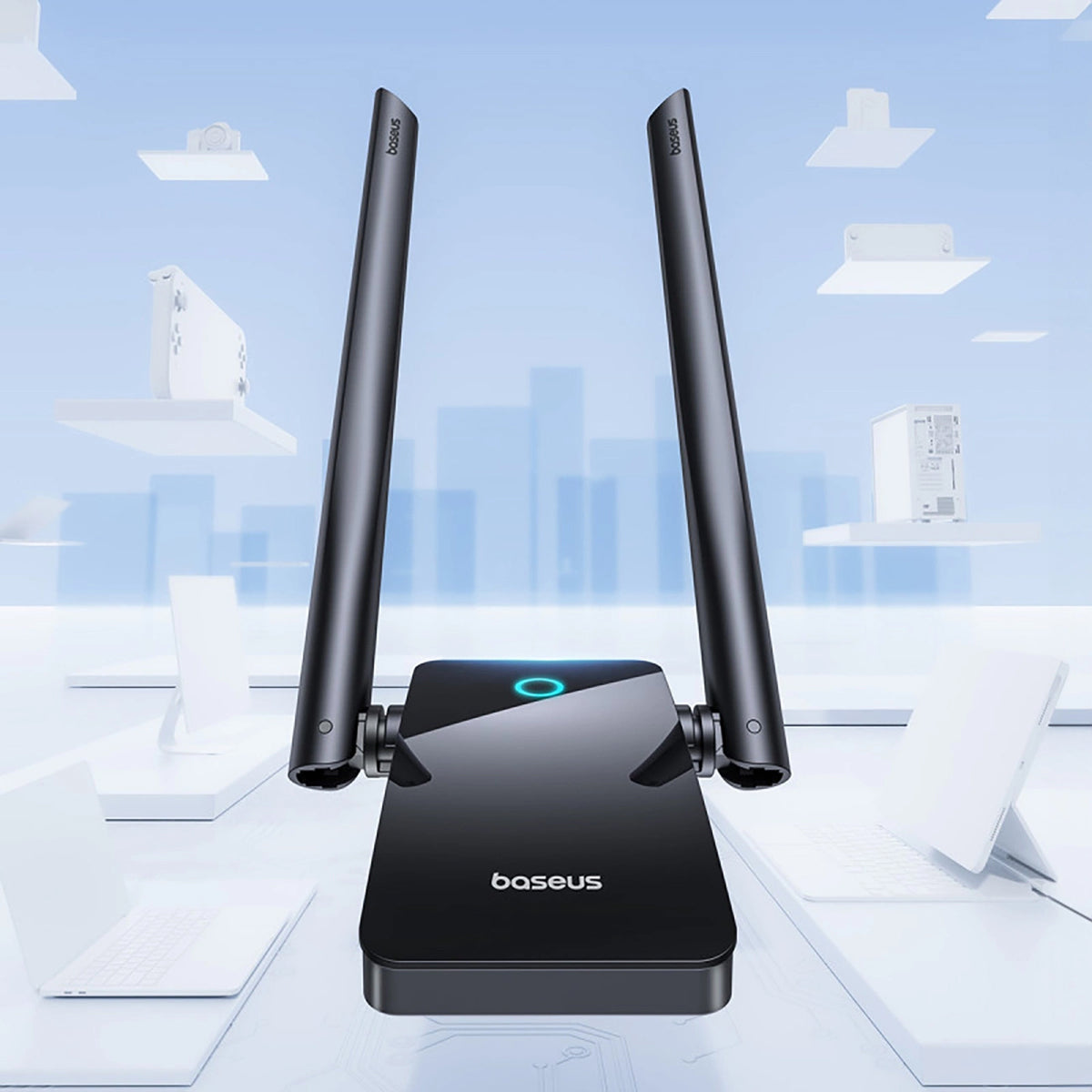 Adapter Wireless Baseus FastJoy, Dual Band, Wi-Fi 6, 1300Mbps, Crni B01317600111-05
