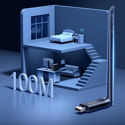 Bežični adapter UGREEN AX900 (75109), Dual Band, Wi-Fi 6, 600Mbps, Crni