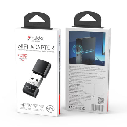 Adaptor Wireless Yesido WP10, 150Mbps, Crni