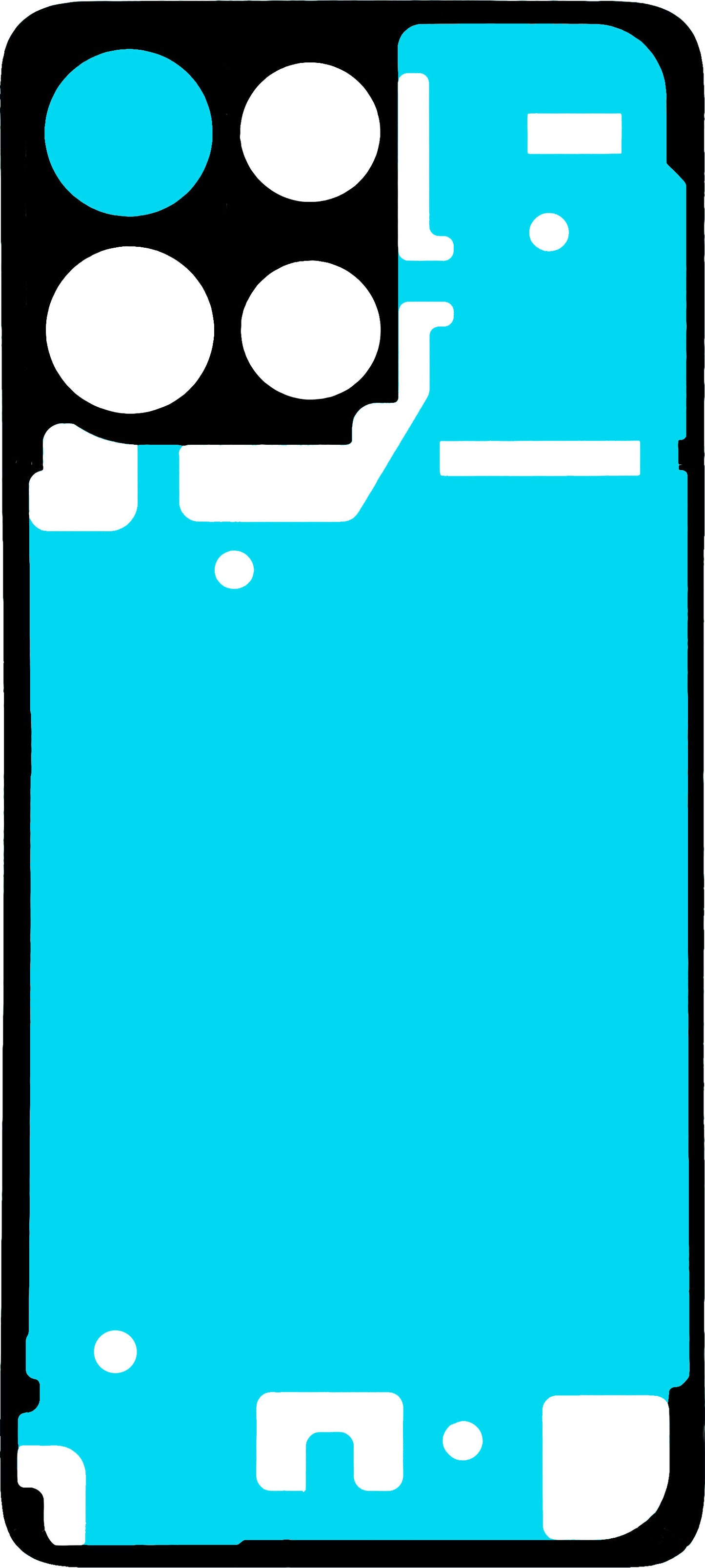 Lepak za poklopac baterije Motorola Moto G17, Service Pack S948F12616