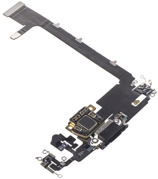Traka s konektorom za punjenje - Mikrofon za Apple iPhone 11 Pro Max, Crna
