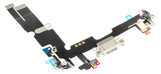 Headband with Charging Connector - Apple iPhone 14 Plus Microphone, Silver 