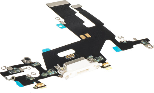 Traka sa Konektorom za Punjenje - Mikrofon Apple iPhone 11, Bela