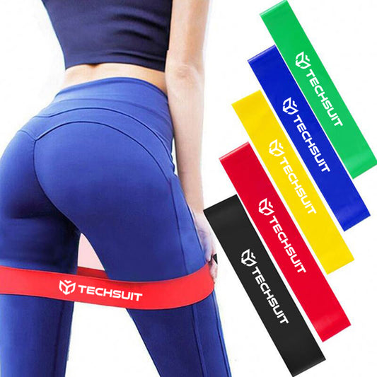 Elastična traka za fitnes Techsuit TS-01, Set od 5 komada, Višebojna