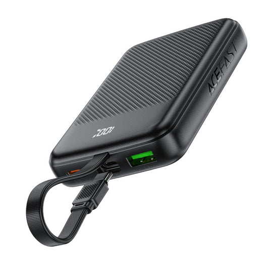 Spoljna baterija Acefast M13, 10000mAh, 22.5W, QC + PD, 1 x USB-A - 2 x USB-C, Crna.