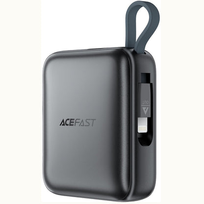 Spoljna baterija Acefast M23, 10000mAh, 22.5W, QC + PD, 1 x Lightning - 2 x USB-C, Siva